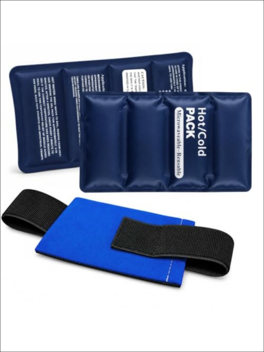 Reusable Gel Ice Packs Hot Cold Compress Wraps with Adjustable Straps